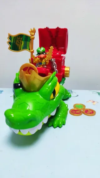 Cocodrilo Piratix con Cofre y Bandera
