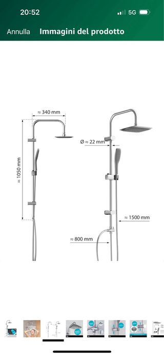 Doccia a colonna EISL Easy Fresh cromata