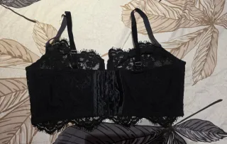 Top Intimissimi Negro Encaje
