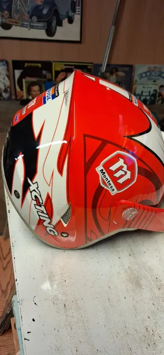Casco Montesa Rojo y Blanco talla 56