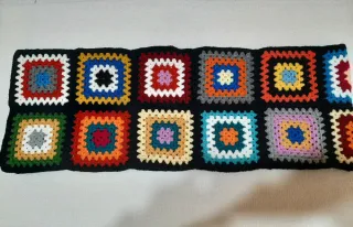 Bufanda de ganchillo multicolor