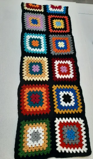 Bufanda de ganchillo multicolor