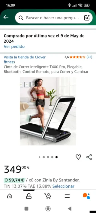 Cinta de Correr Plegable LED y Ruedas