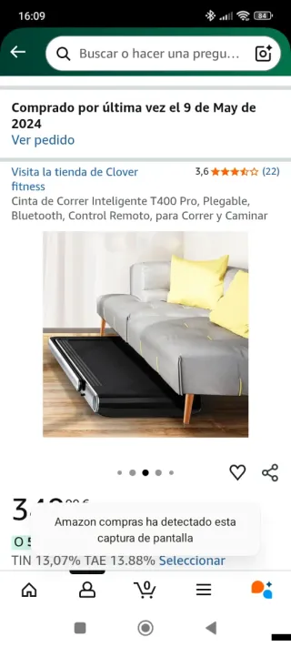 Cinta de Correr Plegable LED y Ruedas