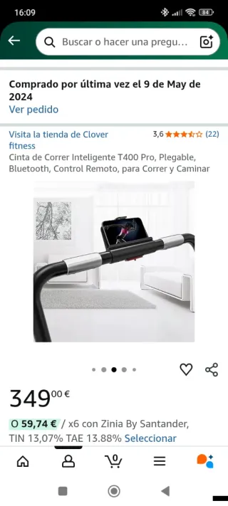 Cinta de Correr Plegable LED y Ruedas