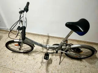Bicicleta Plegable Plateada