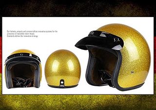 Casco Moto Jet Oro Glitter XXL