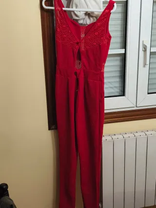 Mono fiesta rojo mujer