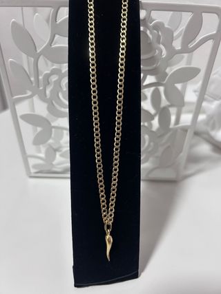 Cadena Barbada Oro 18k con Colgante SIN DIJE