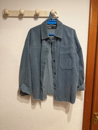 Camisa de pana Zara azul