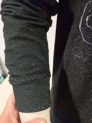 Sudadera Maison Scotch finita color negro pedrería