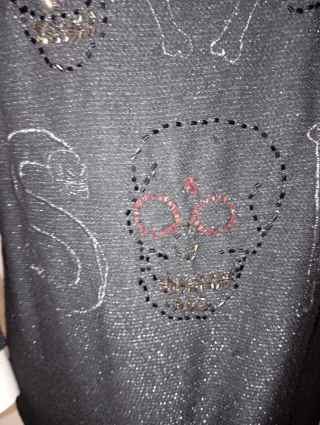 Sudadera Maison Scotch finita color negro pedrería