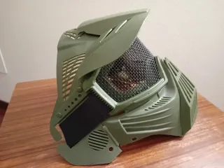 Maschera Softair Tattica Verde Maschera Scheletor.