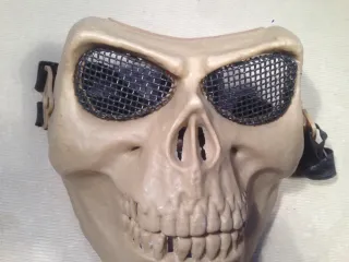 Maschera Softair Tattica Verde Maschera Scheletor.