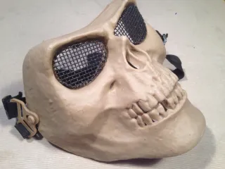 Maschera Softair Tattica Verde Maschera Scheletor.