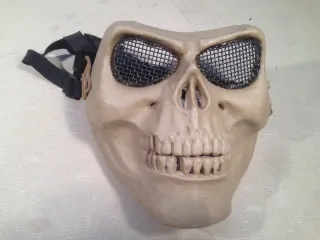 Maschera Softair Tattica Verde Maschera Scheletor.