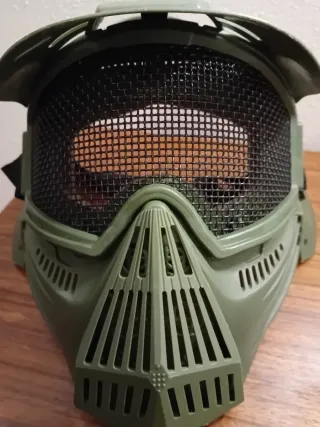 Maschera Softair Tattica Verde Maschera Scheletor.