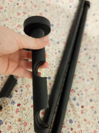 Pack barra y soporte doble para cortinas