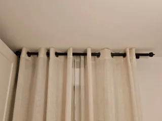 Pack barra y soporte doble para cortinas