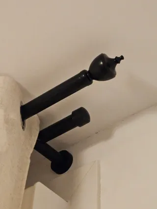 Pack barra y soporte doble para cortinas