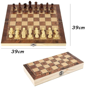 Juego de Ajedrez de Madera 3 en 1