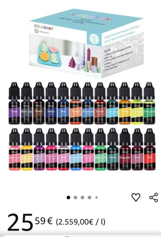 Lote 24 tintes para velas y jabones