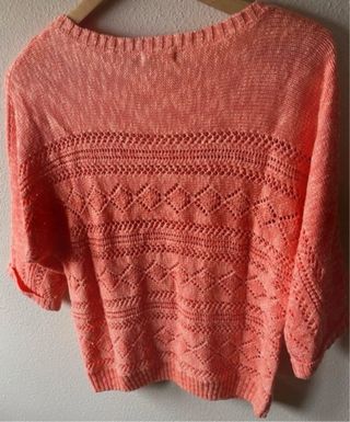 Jersey coral calado Bershka talla S