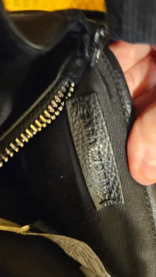 Bolso Zara Piel Negro y Plateado