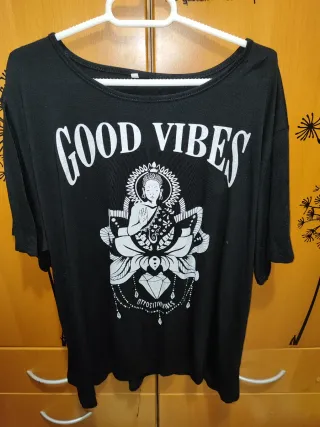 Camiseta Shein Good Vibes Talla 5XL