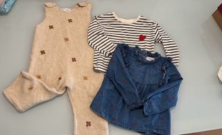 Lote 3 prendas de ropa bebé niña