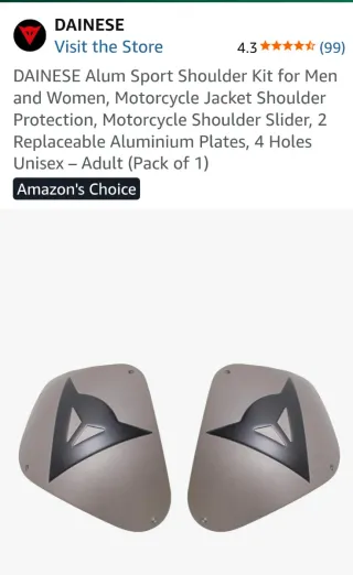 Dainese Kit Shoulder Alluminio Nero