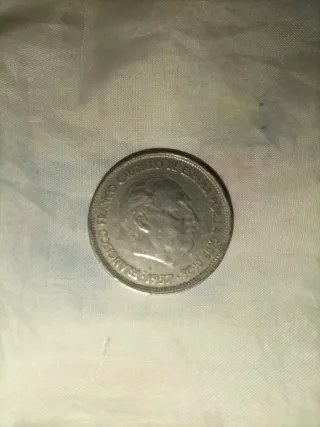 Moneda 25 Pesetas 1957 Franco Caudillo
