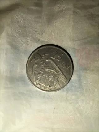 Moneda 25 Pesetas 1957 Franco Caudillo