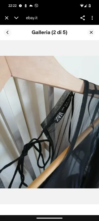 Vestido Zara Negro Transparente