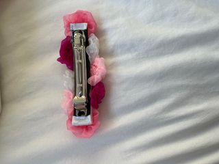 Tocado flores rosa y blanco