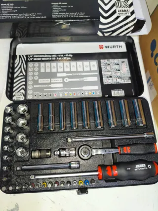 Juego carraca Wurth 1/4 42 piezas