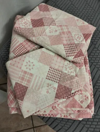 Biancheria letto matrimoniale patchwork rosa