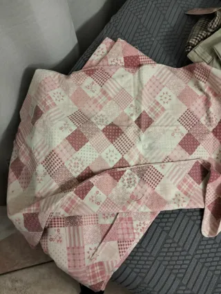 Biancheria letto matrimoniale patchwork rosa