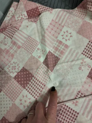 Biancheria letto matrimoniale patchwork rosa