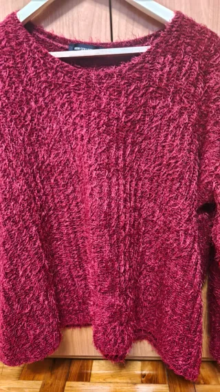 Jersey mujer color burdeos