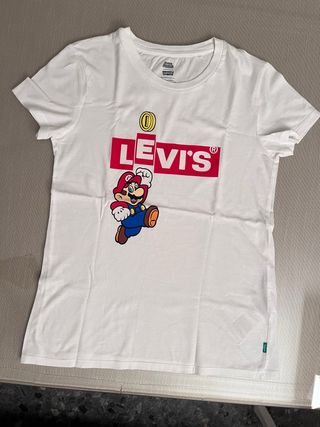 Camiseta Levi's Mario Bros Blanca