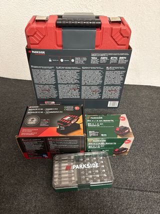 Taladro Percutor Parkside 20V + Baterías