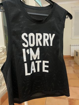 Camiseta negra Sorry I’m late