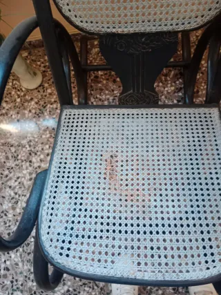 2 Mecedoras Vintage rejilla y Madera