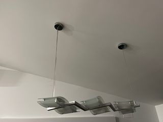 Lámpara colgante moderna cristal y metal