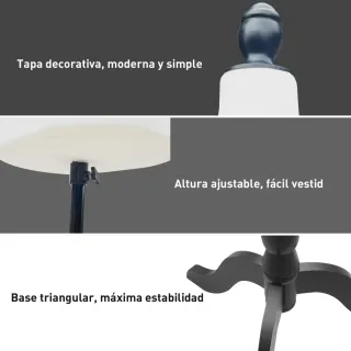 Maniquí Femenino Blanco Ajustable