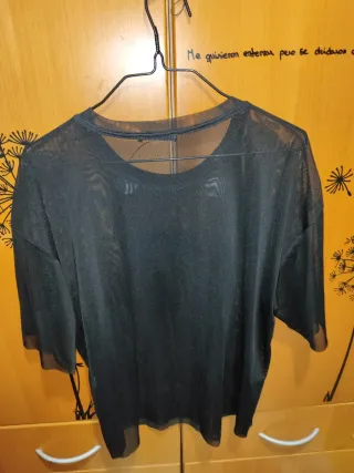 Camiseta Tul Negra SHEIN XL