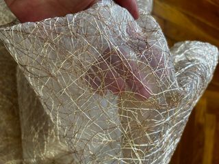 Tende organza oro per porta finestra