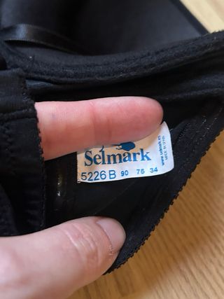 Sujetador Selmark Negro 90B Push Up