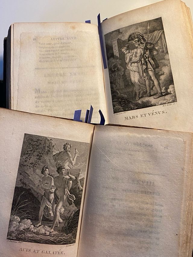 2 antiguos Tomos Ilustrados Mitología 1817